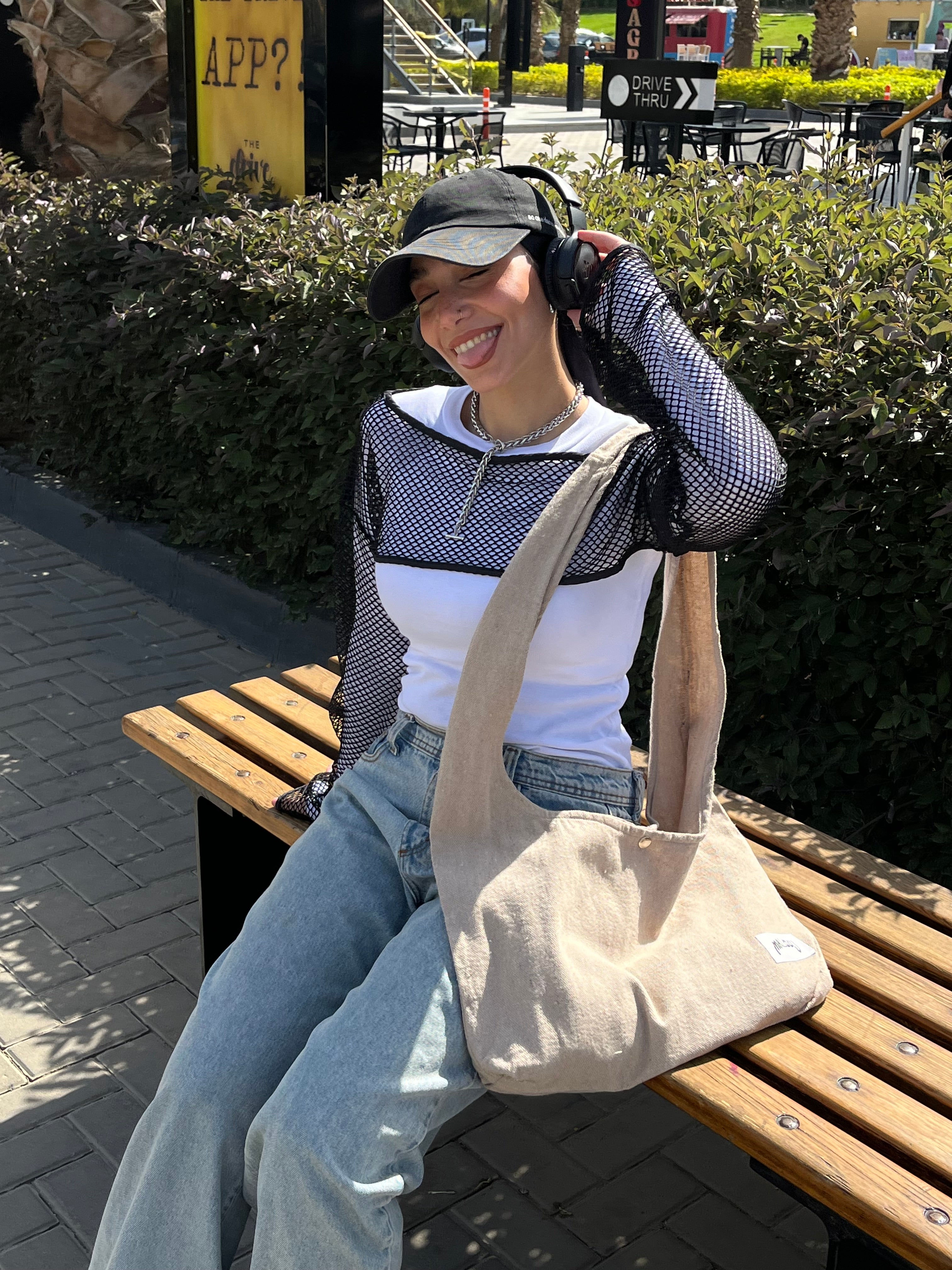 BEIGE SHOULDER BAG