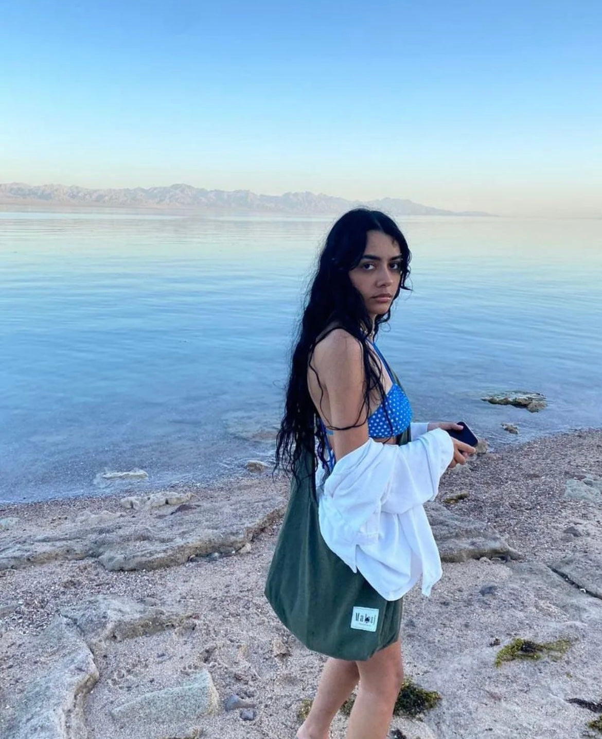 OLIVE RIPPED SHOULDER