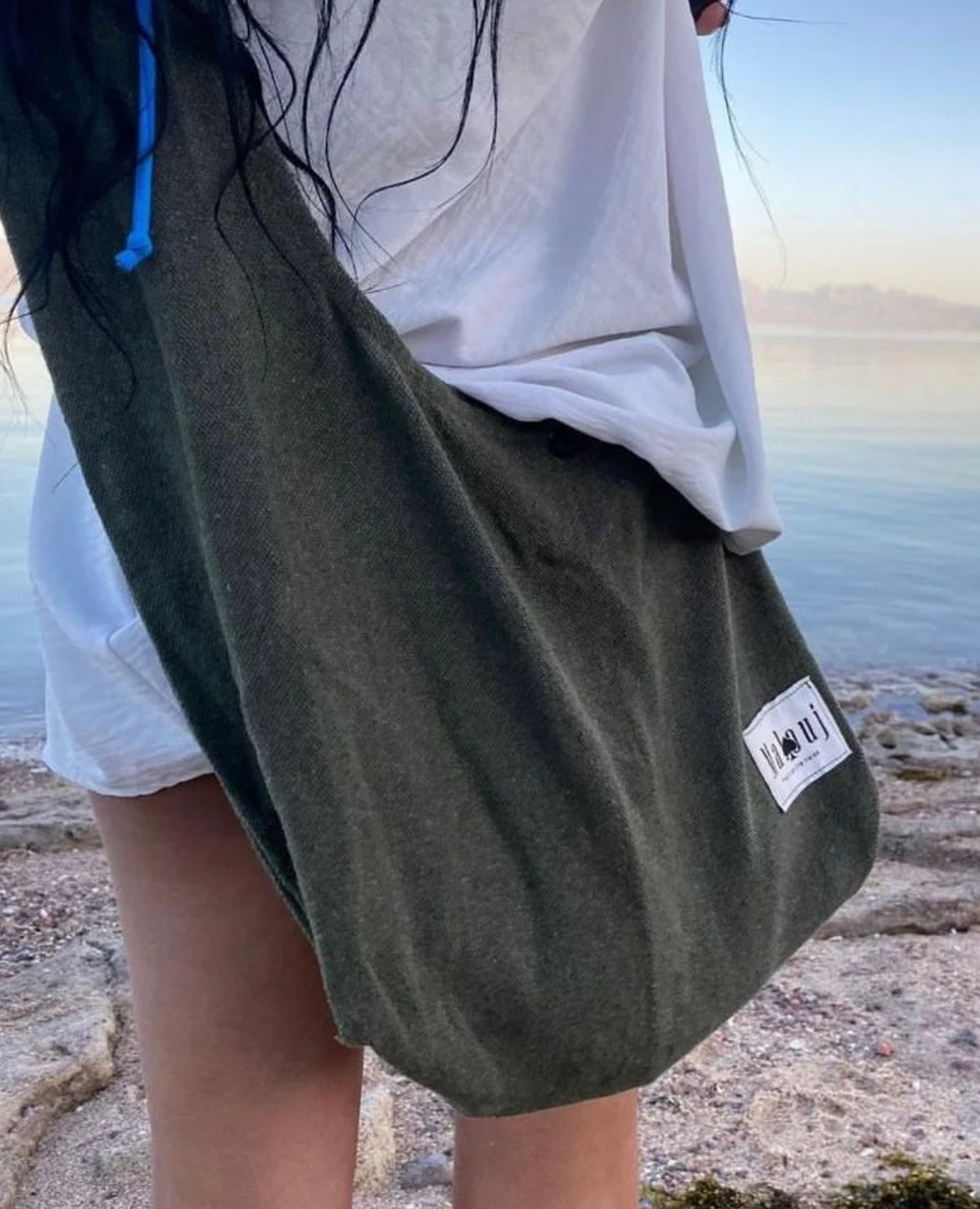 OLIVE RIPPED SHOULDER