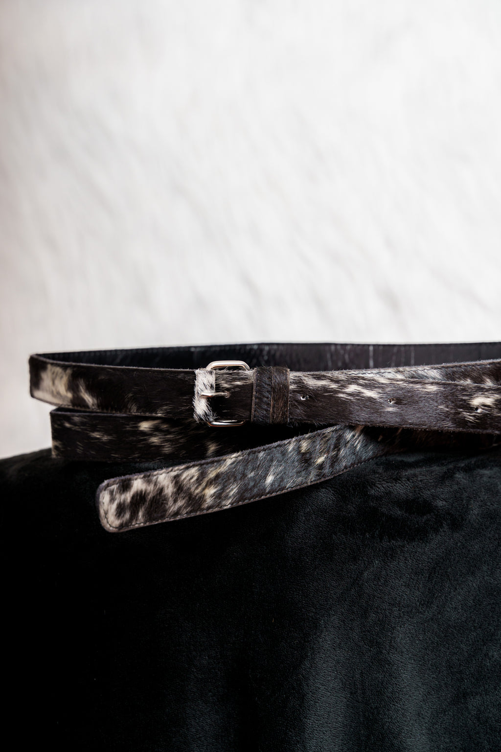 Cowhide belt in brown