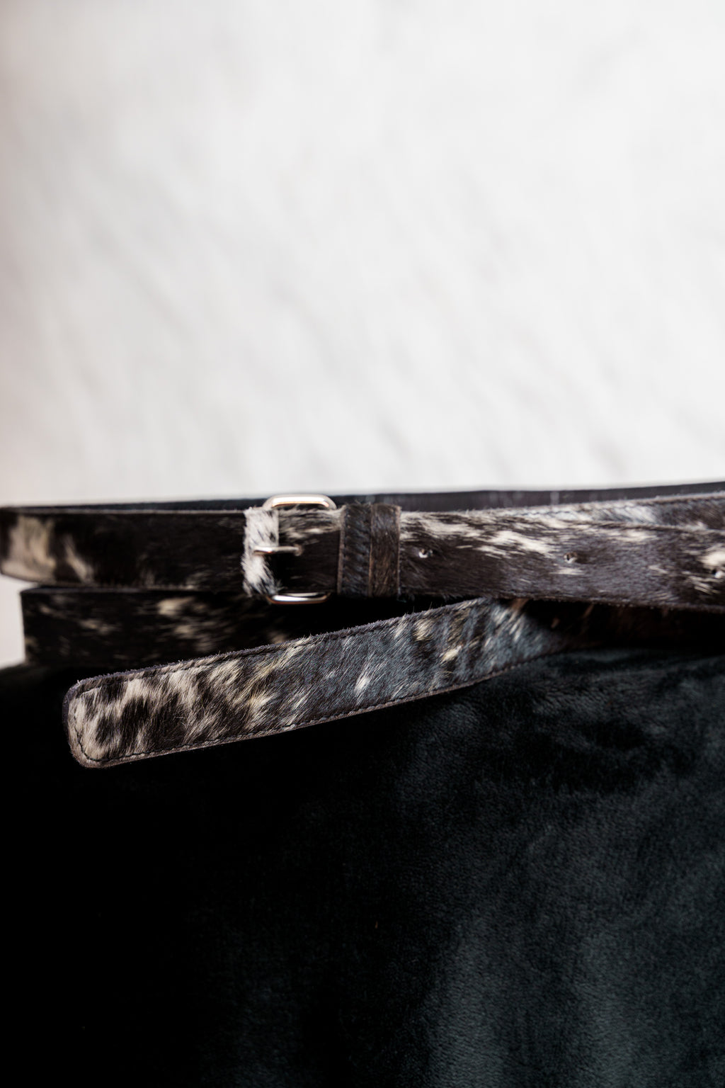 Cowhide belt in brown